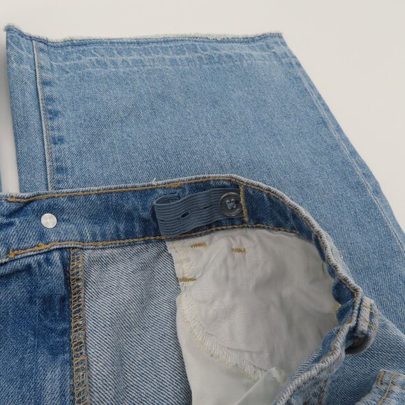 Old Navy Girls 14 High Rise Baggy Wide Leg Blue Denim Jeans Pants Distressed NEW - Picture 11 of 13